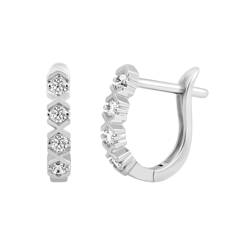 Hoa tai đính đá CZ vàng 14K Useful