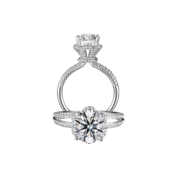 Nhẫn nữ kim cương tấm vàng 14K Bonito N 2CT