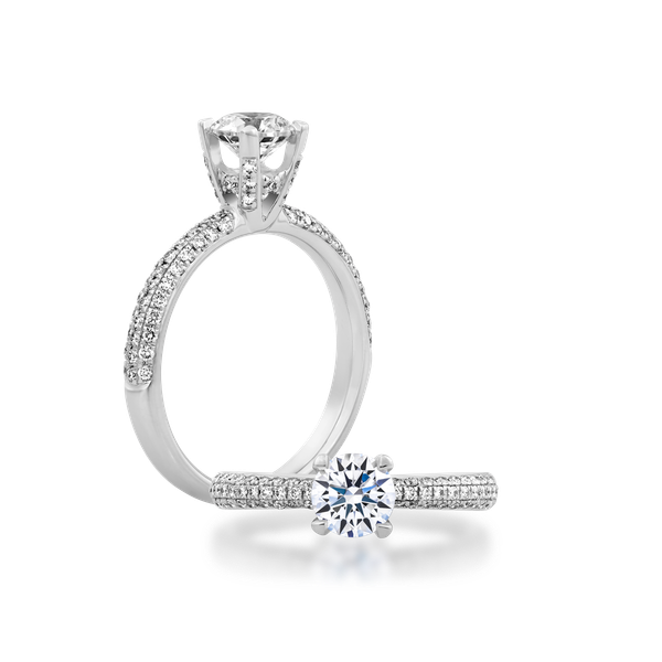 Nhẫn nữ kim cương tấm vàng 14K Lagend N 2C