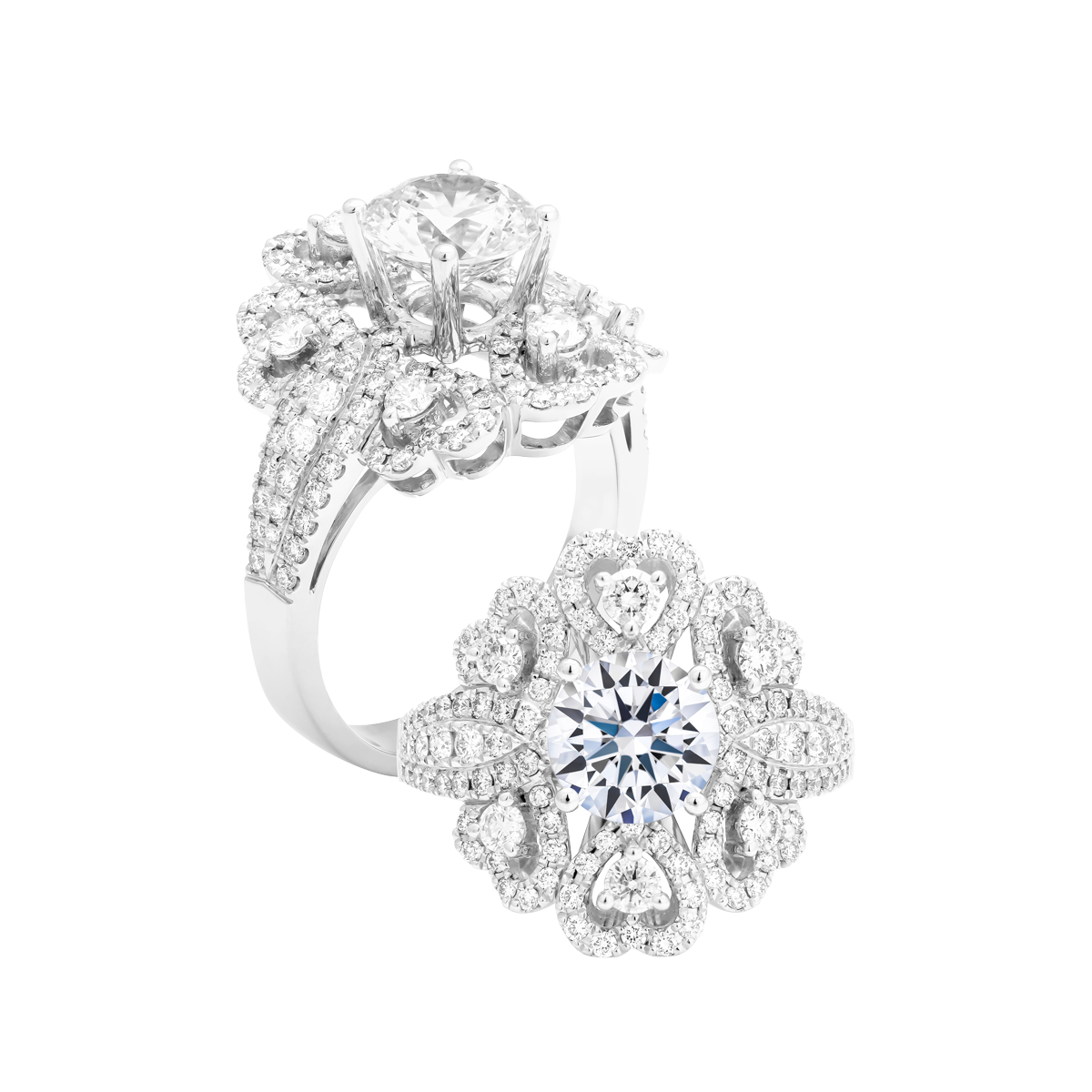 Ổ nhẫn nữ kim cương tấm vàng 14K Suchita 1CT