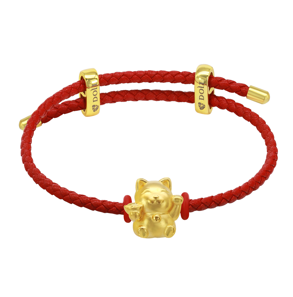 Lắc Vàng 24K Maneki Neko CB500457 5D