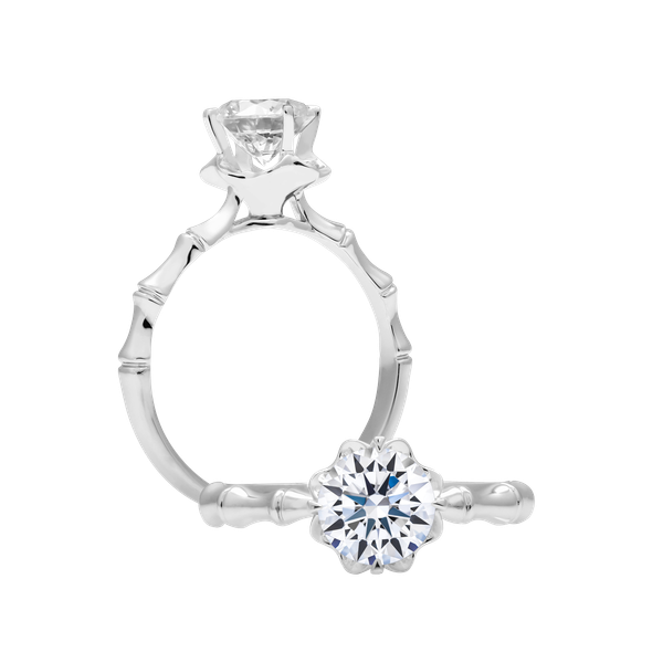 Nhẫn nữ đính đá CZ vàng 14K Bamboo 1CT