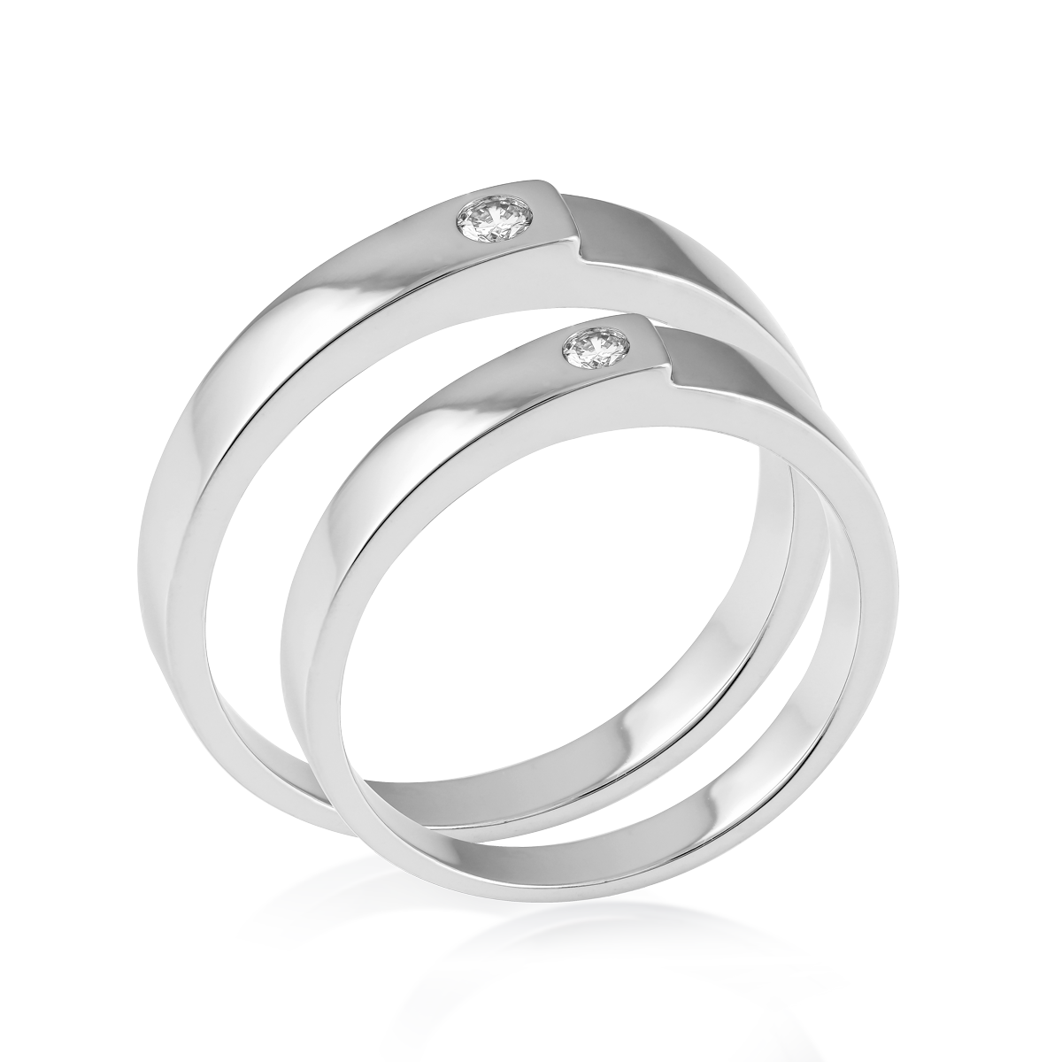 Nhẫn cưới nam kim cương vàng 18K Yearming 5p M