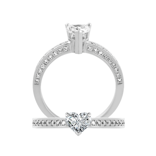 Nhẫn nữ kim cương viên vàng 14K Harley HR 1C