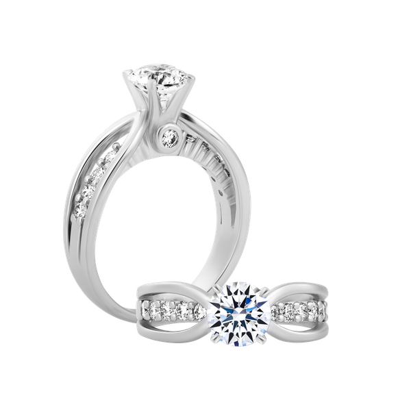 Nhẫn nữ kim cương tấm vàng 14K Chalice N 5C