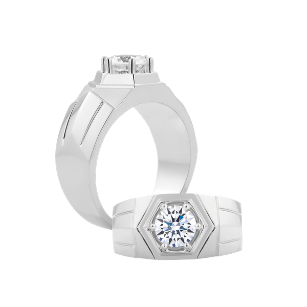 Nhẫn nam đính đá CZ vàng 14K Aventador 5C W GVRG0222039