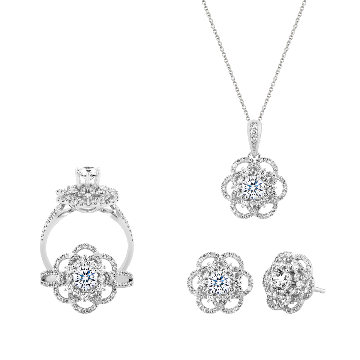 Bộ Trang Sức Canation GIA 3C