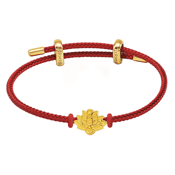 Lắc Vàng 24K Golden Lotus CB500349 5D