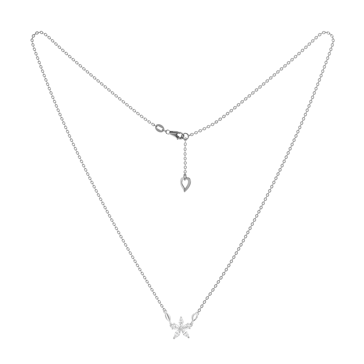 Dây liền mặt đính đá CZ vàng 18K Catchy