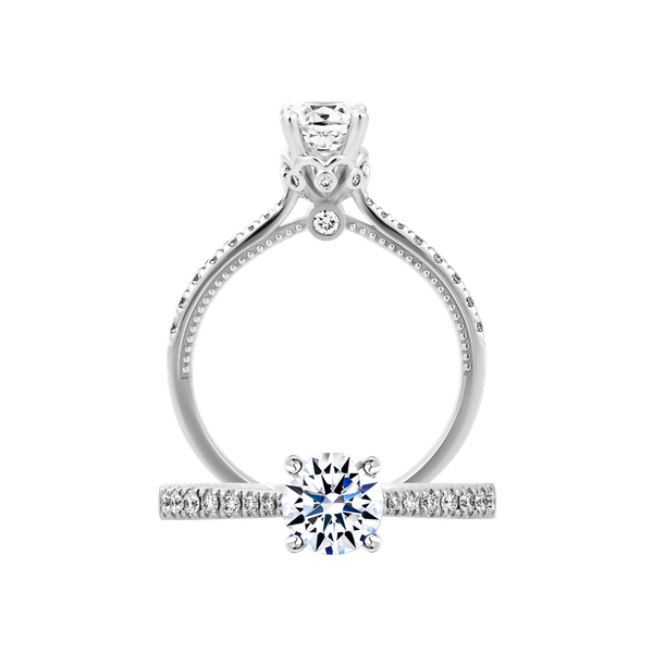 Ổ nhẫn nữ kim cương tấm vàng 14K Dignified 5C