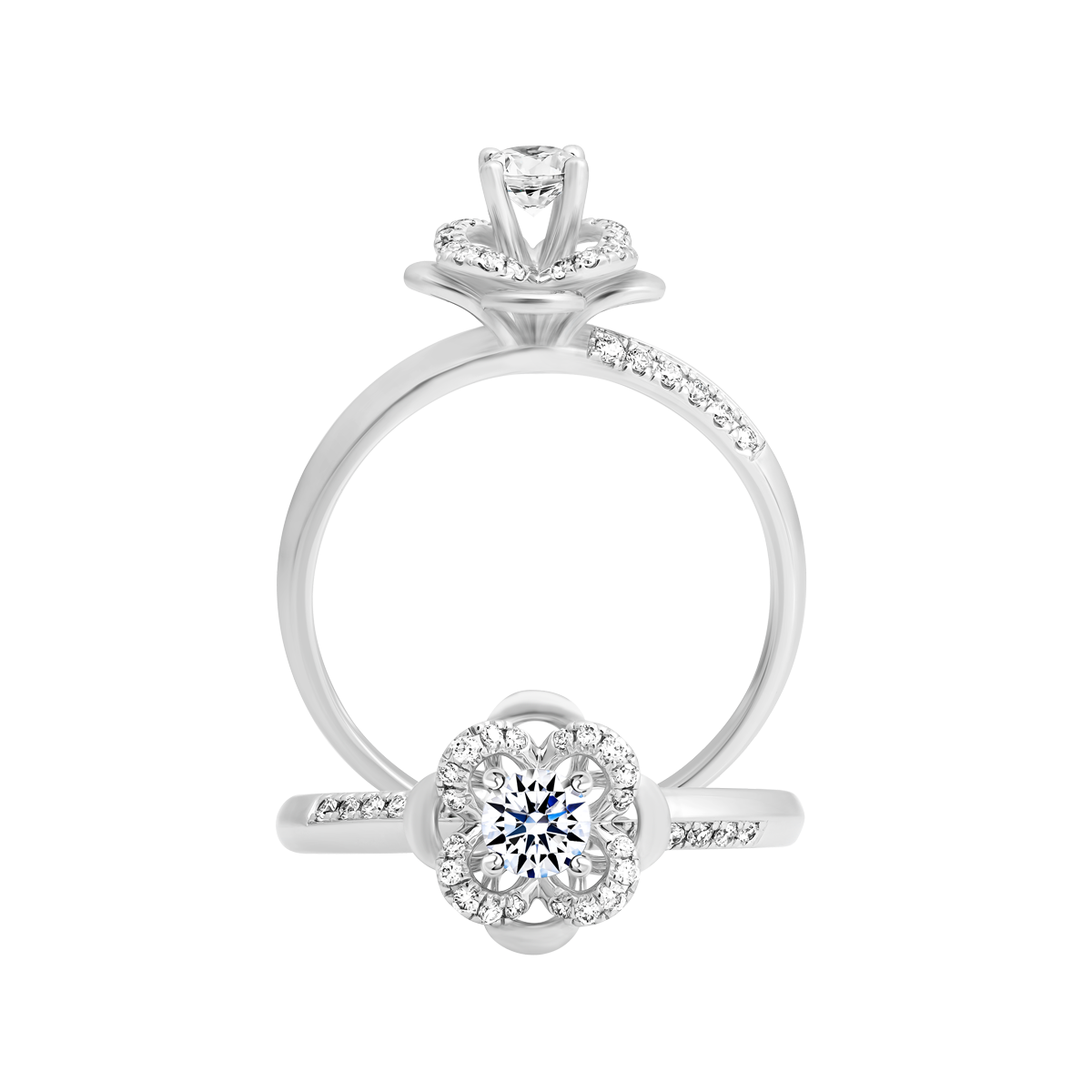 Nhẫn nữ kim cương viên vàng 14K Wendy GIA 2C