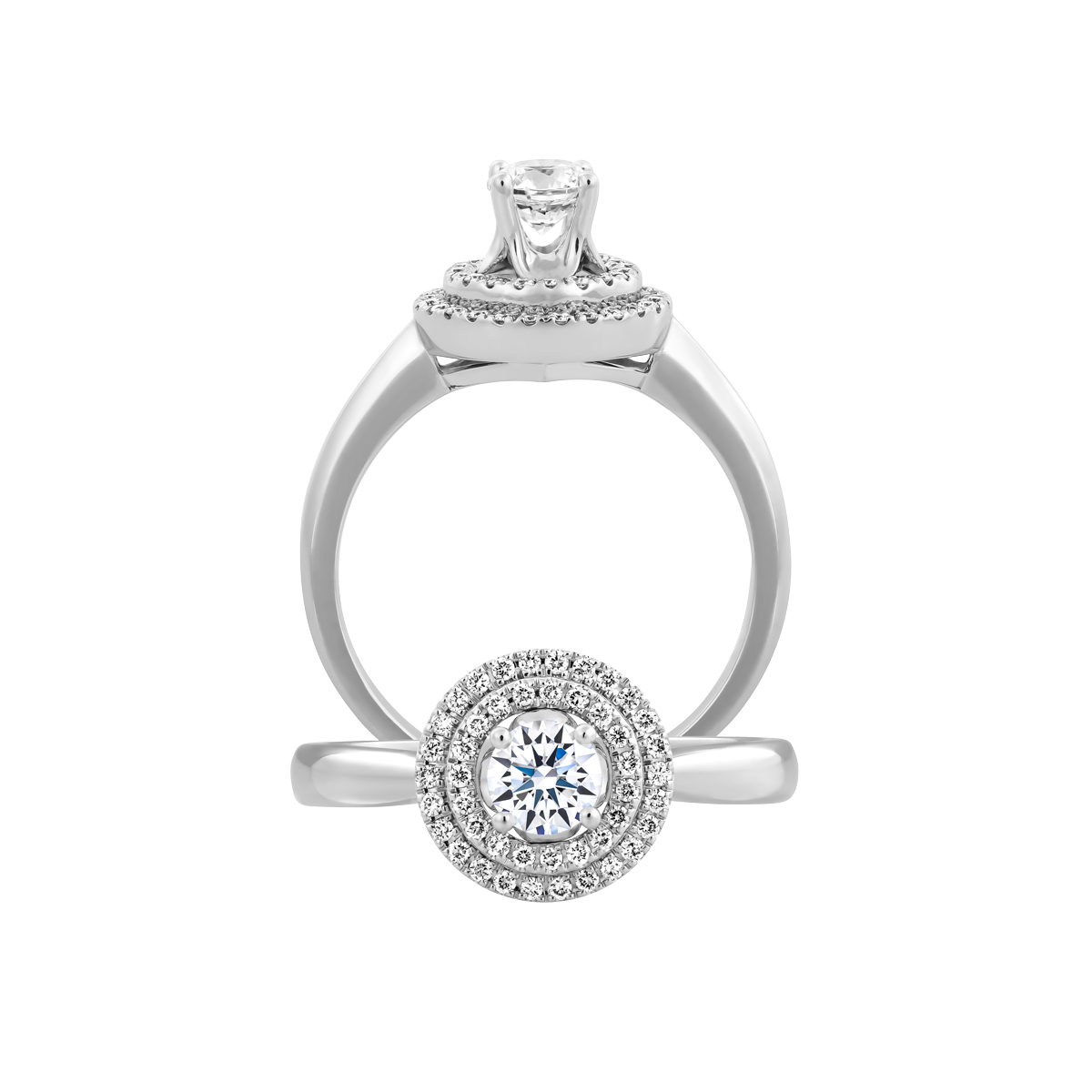 Nhẫn nữ kim cương tấm vàng 14K Stable N 5C