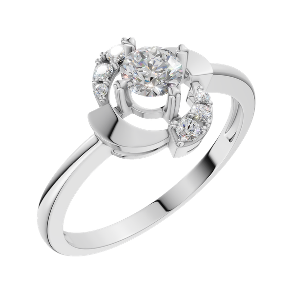 Nhẫn nữ kim cương viên vàng 14K Zining GIA 2C