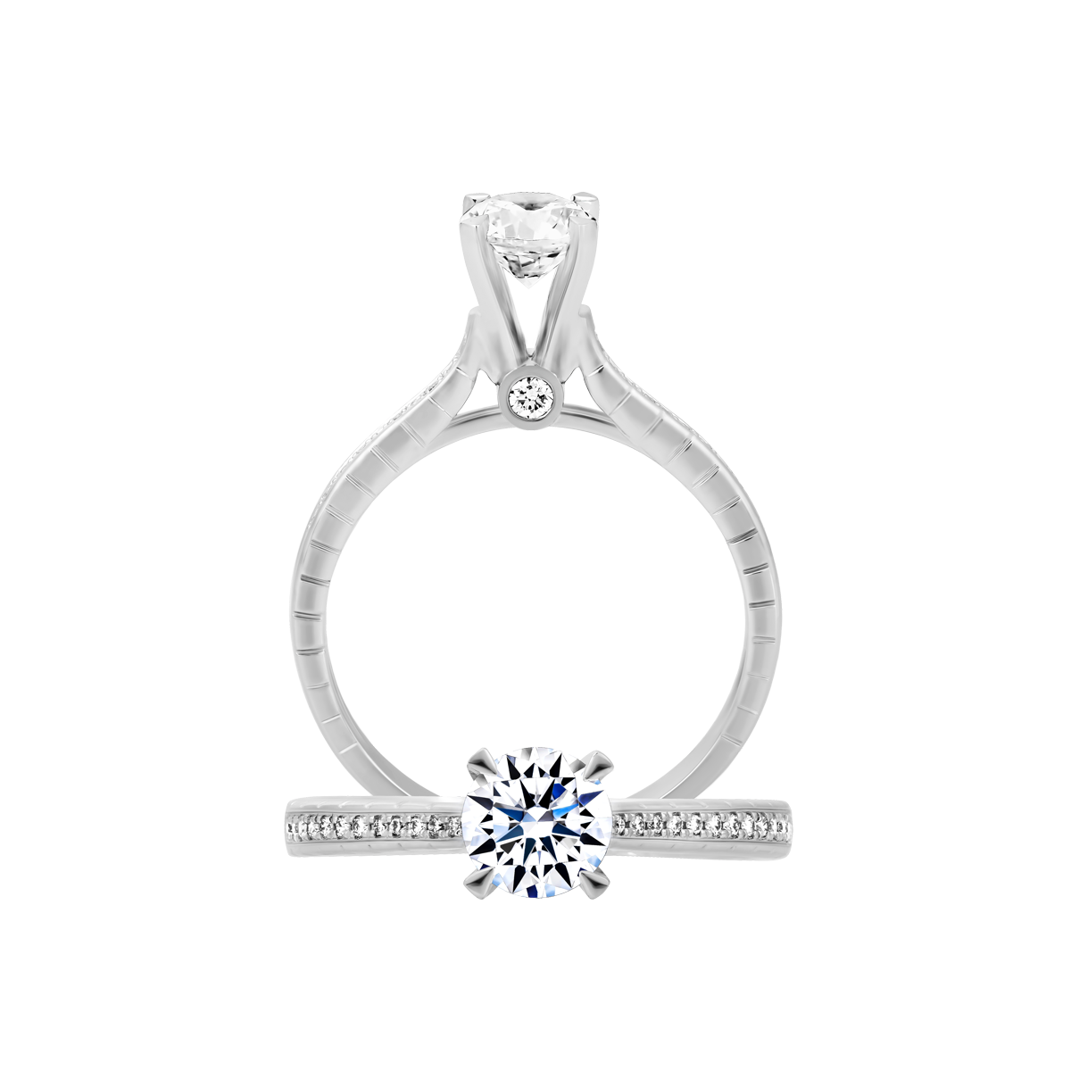 Ổ nhẫn nữ kim cương tấm vàng 14K Dignition 5C