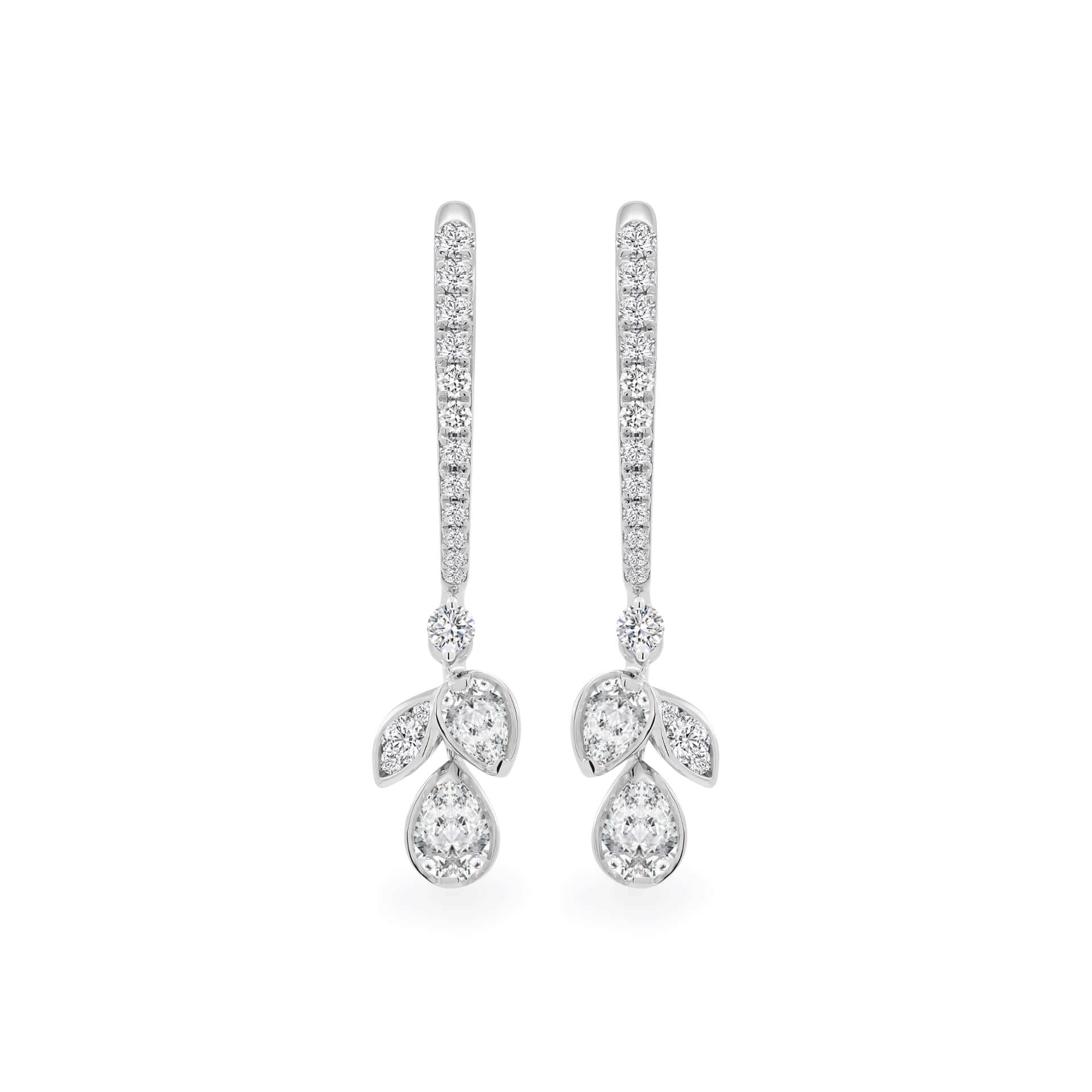 Hoa tai kim cương viên vàng 14K Jena A063 TD