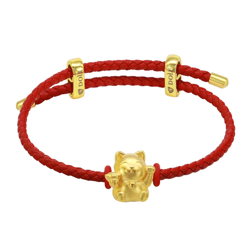 Lắc Vàng 24K Maneki Neko CB500457 5D