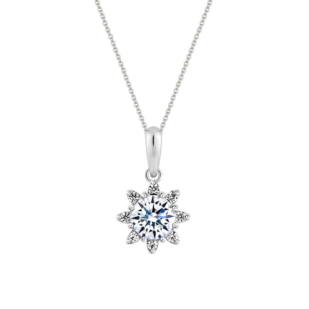 Mặt đính đá CZ vàng 14K Girasoli N 5C