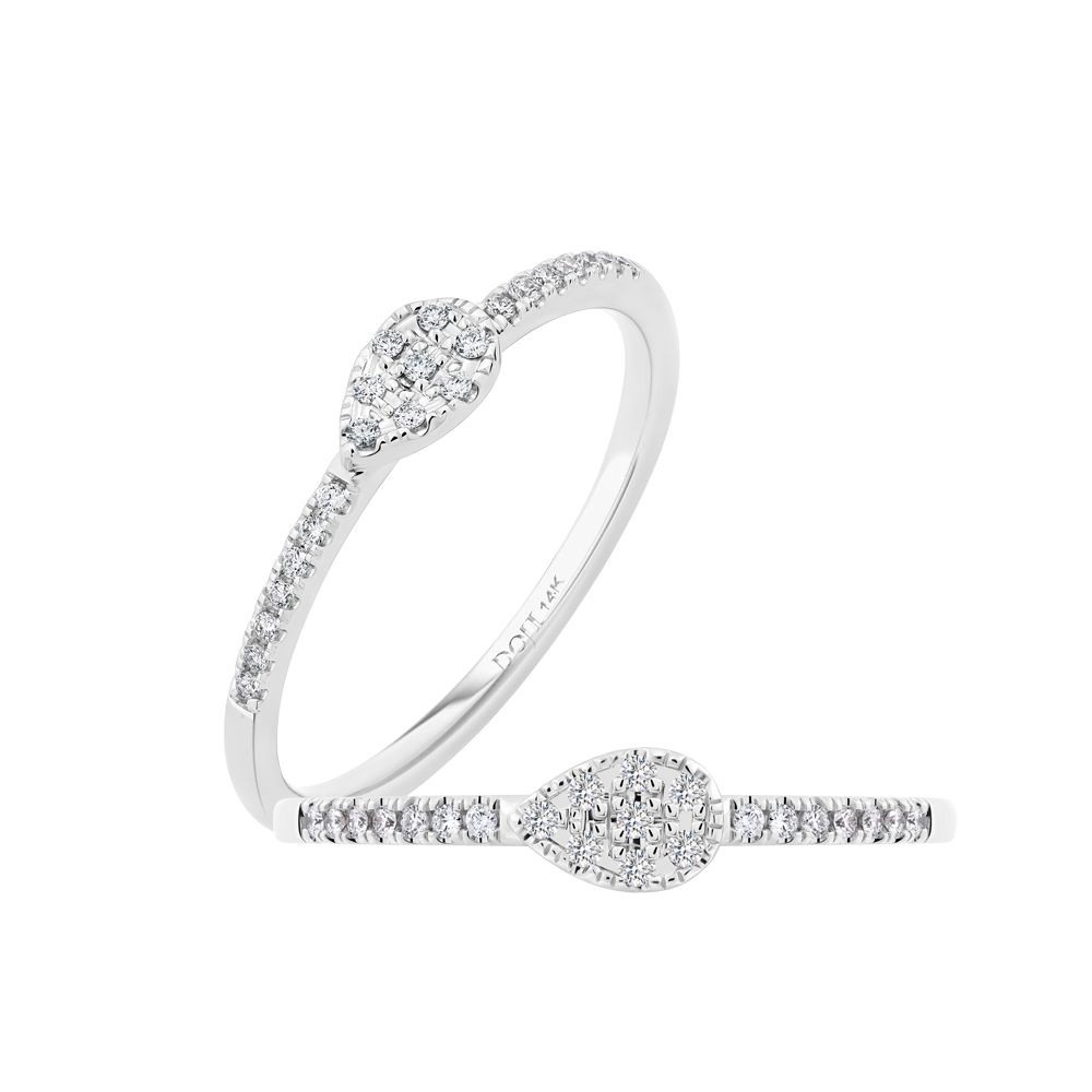 Nhẫn nữ kim cương viên vàng 14K Jena A554 TD