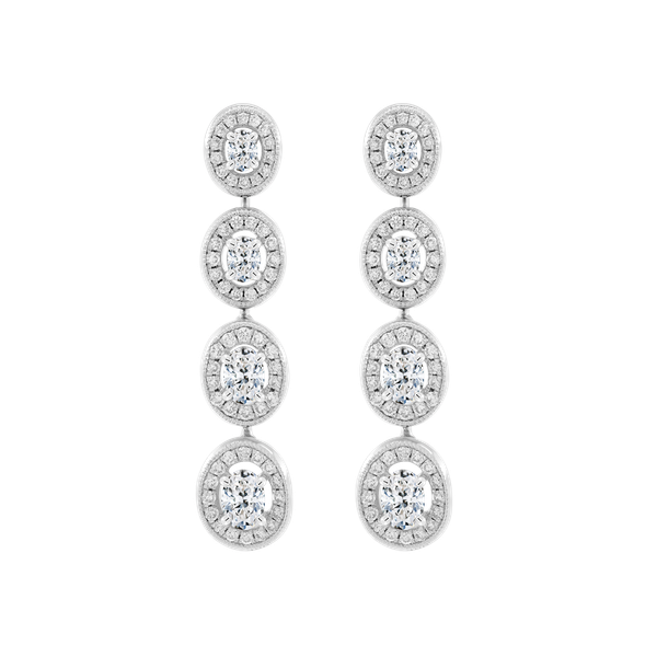 Hoa tai kim cương viên vàng 18K Jena A036 TD