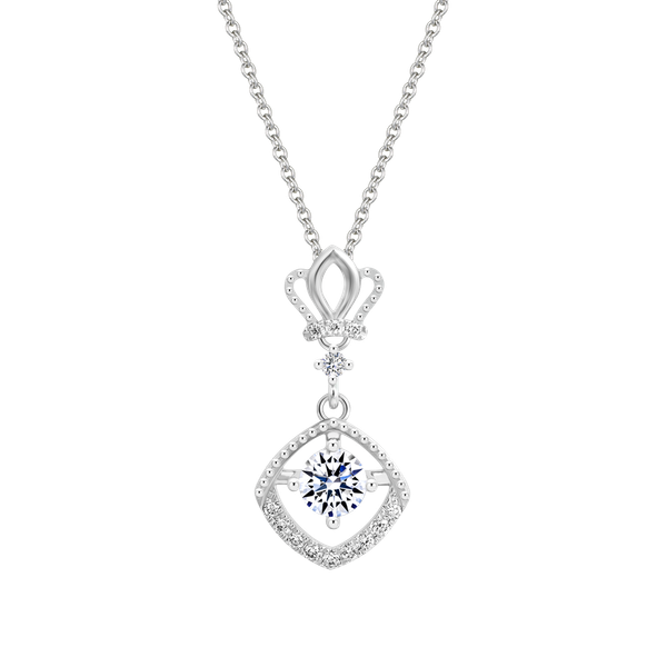 Mặt kim cương tấm vàng 14K Amority 2C