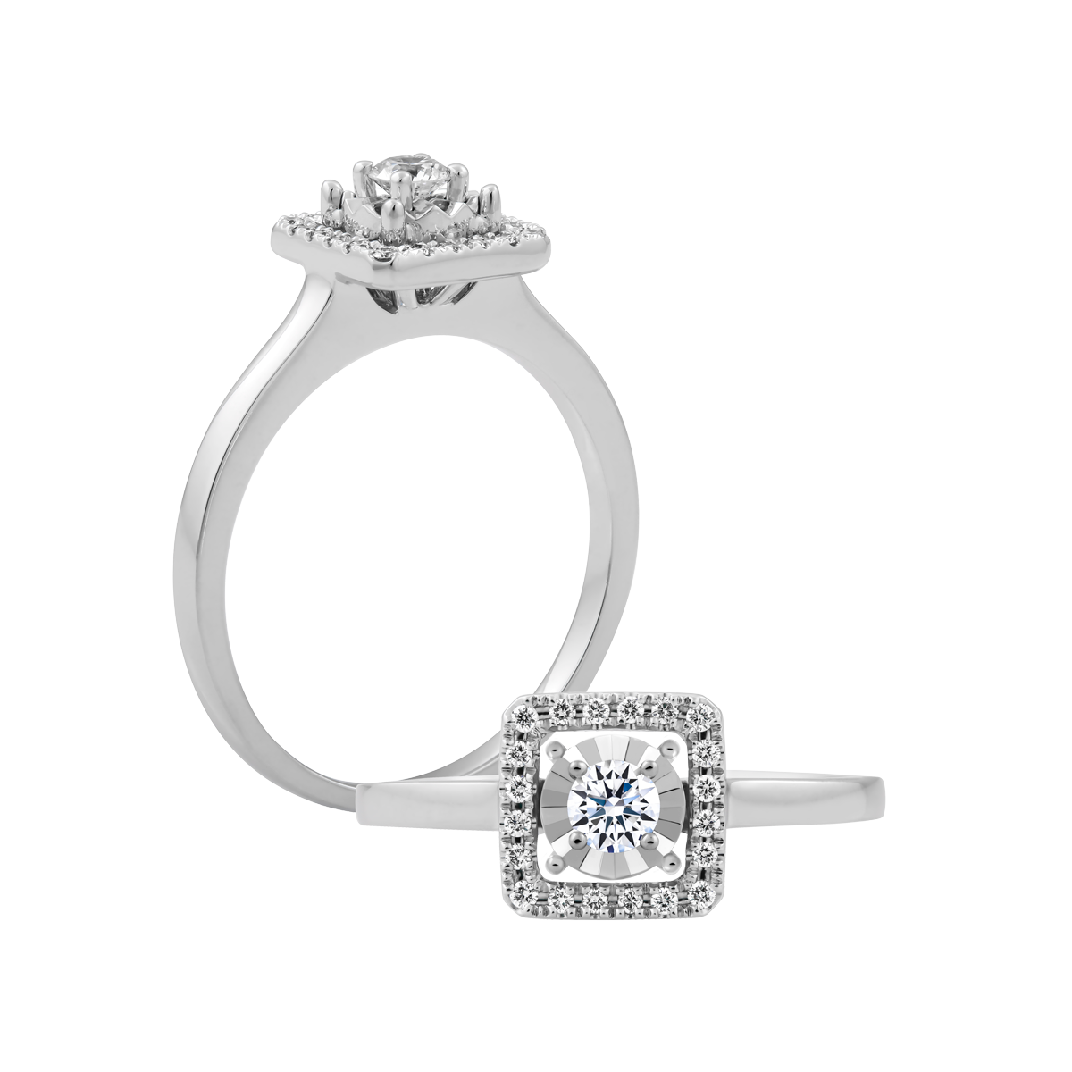 Nhẫn nữ kim cương vàng 14K Glenda 5p GVRG0240249