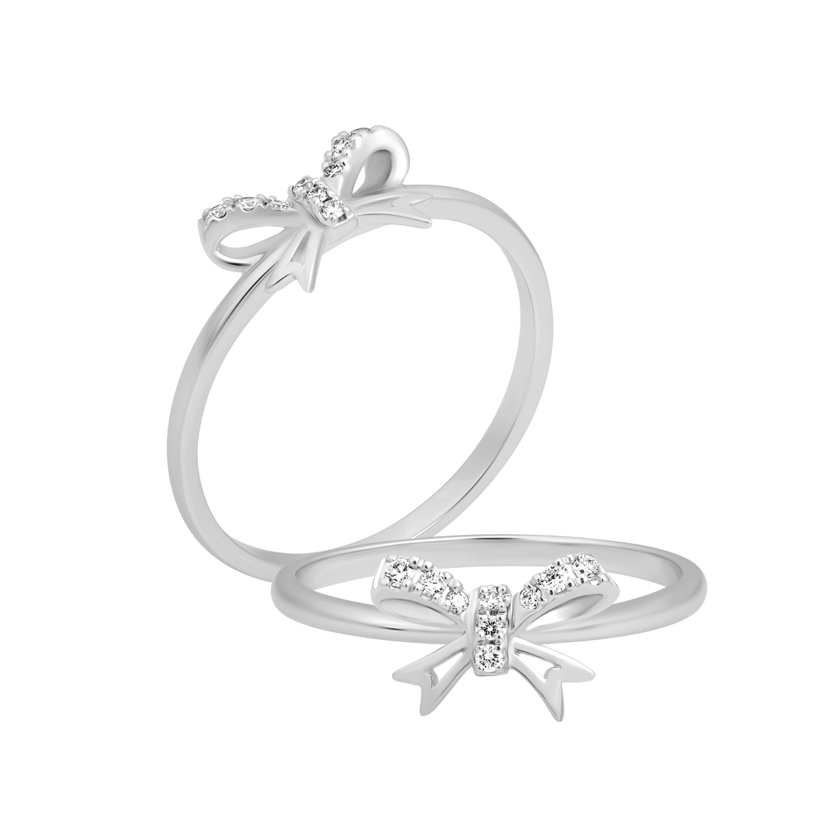 Nhẫn nữ kim cương viên vàng 14K Commend TD