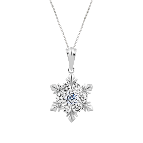 Mặt đính đá CZ vàng 14K Snowing 2C