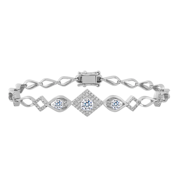 Lắc đính đá CZ vàng 14K Eternal Flame N 3C