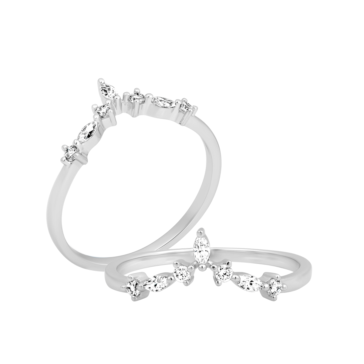 Nhẫn nữ đính đá CZ vàng 18K Splending U