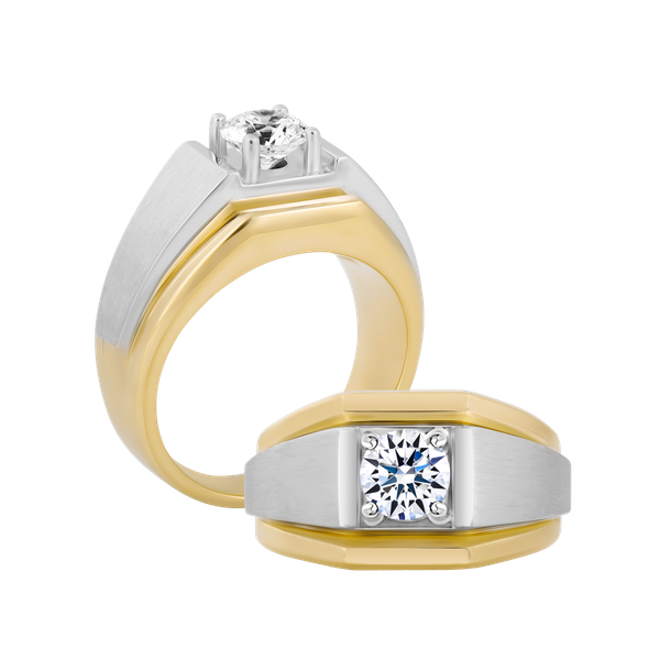 Nhẫn nam đính đá CZ vàng 14K Porsching 5C YW GVRG0205315