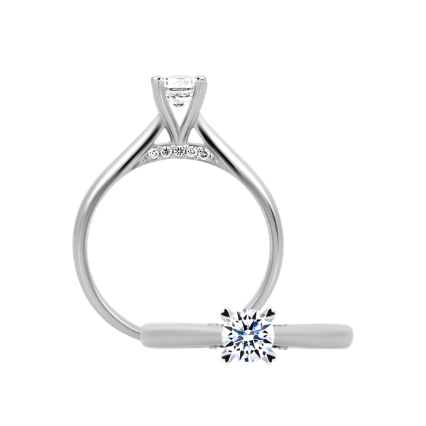 Nhẫn nữ kim cương viên vàng 14K Reliability GIA 3C GVRG0281383M