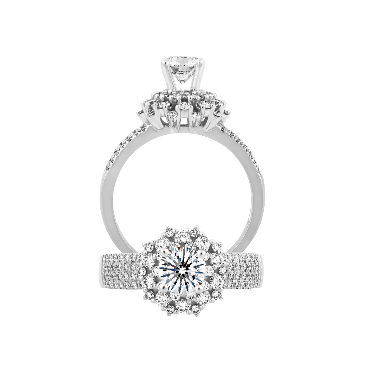 Nhẫn nữ đính đá CZ vàng 14K Empress 3C