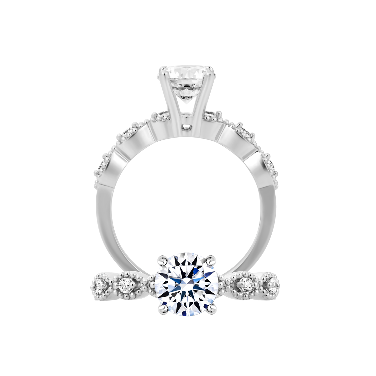 Nhẫn nữ đính đá CZ vàng 14K Kindly 1CT