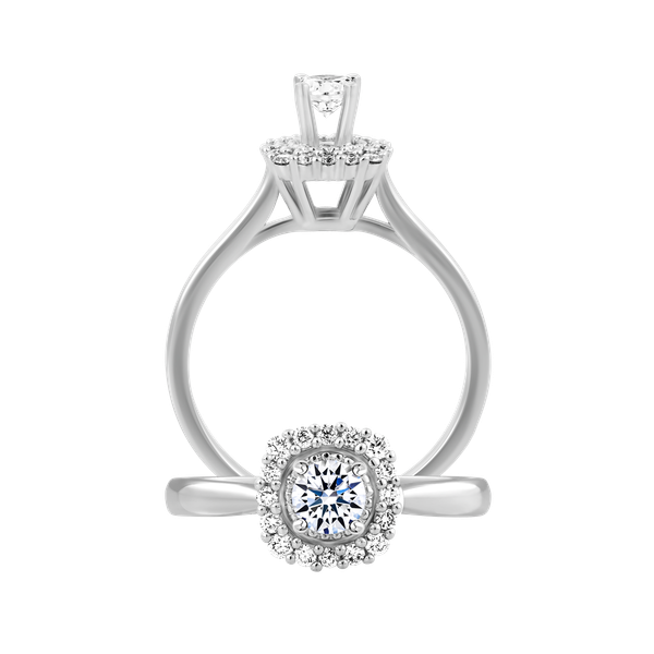 Nhẫn nữ kim cương tấm vàng 14K Princely 2C