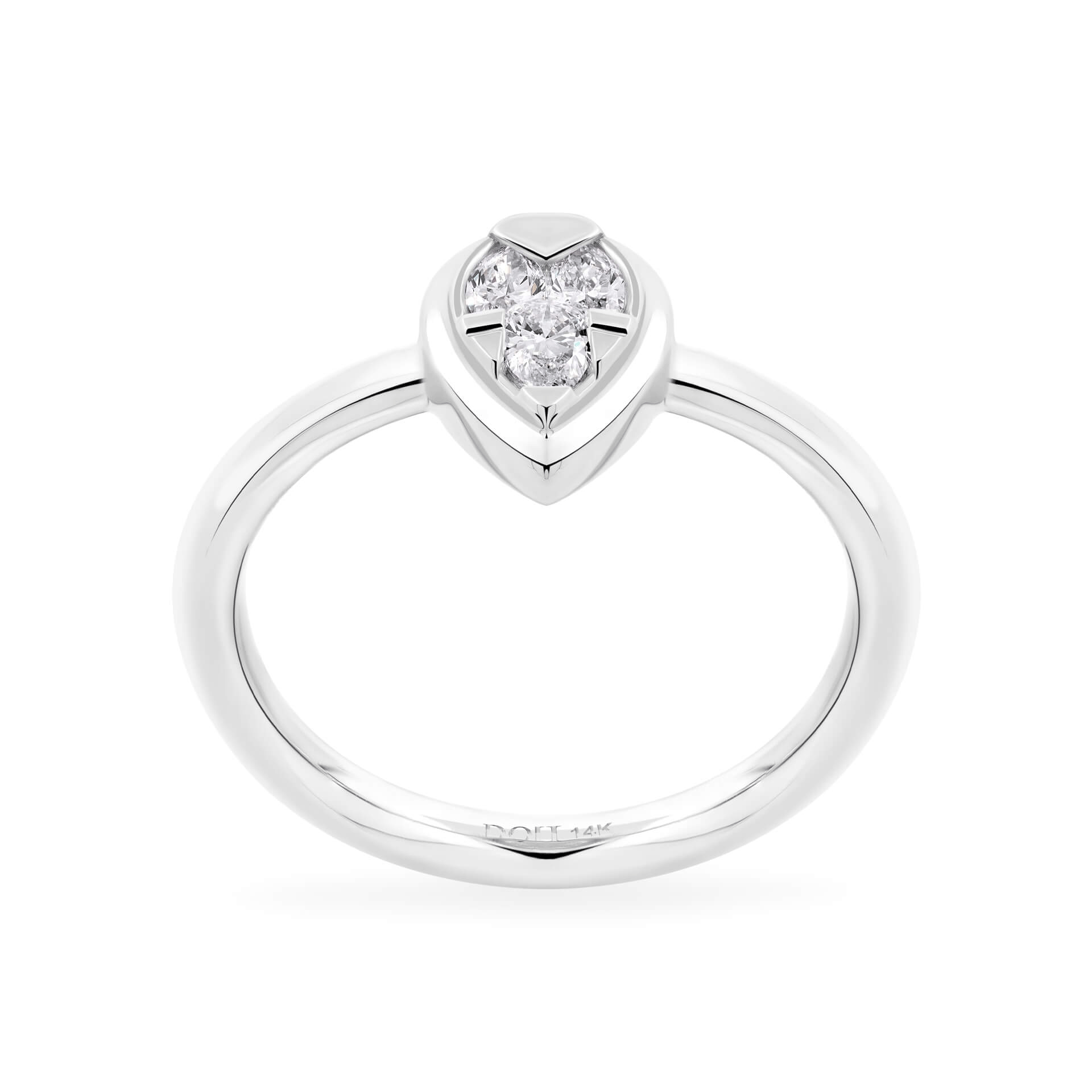 Nhẫn nữ kim cương viên vàng 14K Jena A075 TD