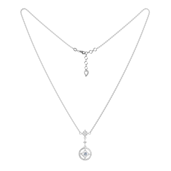 Dây liền mặt đính đá CZ vàng 18K Elving V2