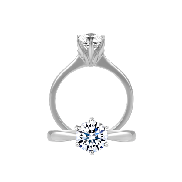 Ổ nhẫn nữ đính đá CZ vàng 14K Lily 5C