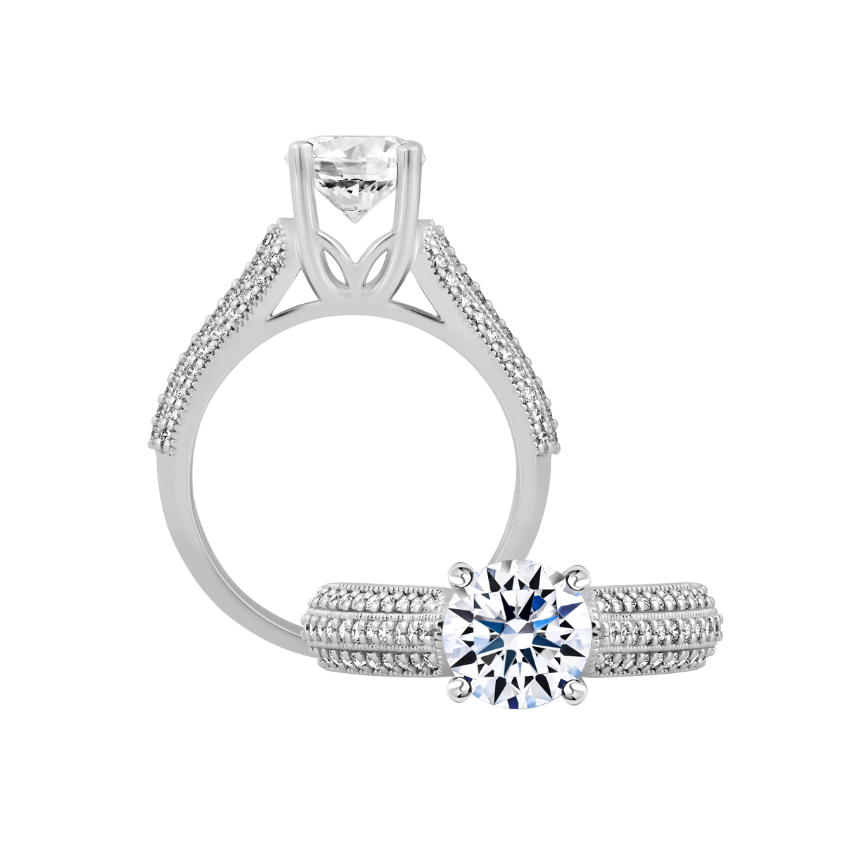 Nhẫn nữ kim cương tấm vàng 14K Ecopark 1.5CT