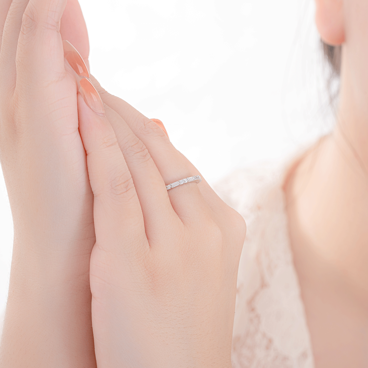 Nhẫn nữ đính đá CZ vàng 18K Pleasantly