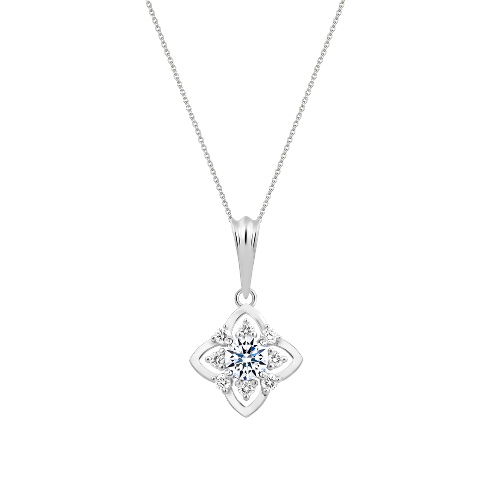 Mặt kim cương 8 Hearts & Arrows vàng 14K Nelly H&A 2C
