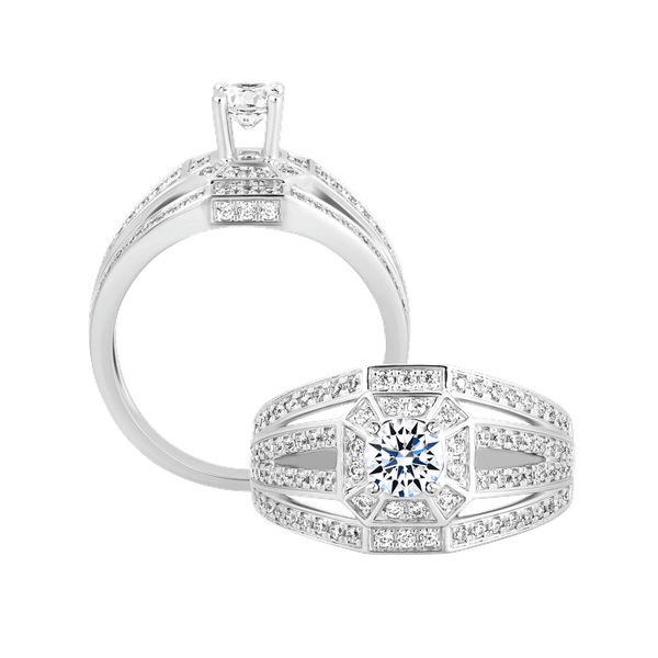 Nhẫn nữ đính đá CZ vàng 14K Discover 3C