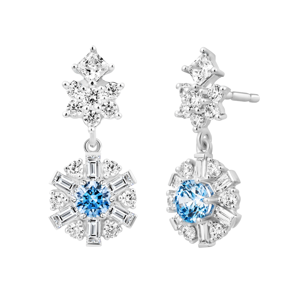 Hoa tai đính đá CZ vàng 14K Brighty FBL 5C