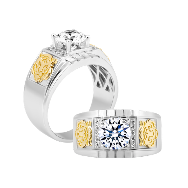 Nhẫn nam đính đá CZ vàng 10K Masterful 1.5CT WY