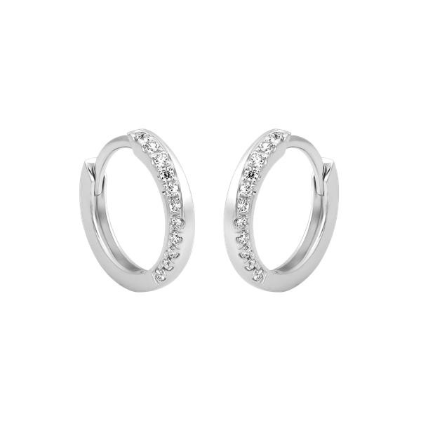 Hoa tai đính đá CZ vàng 18K Haloa N