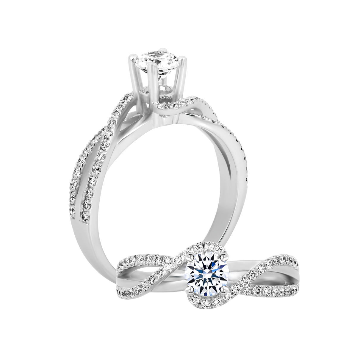 Nhẫn nữ kim cương viên vàng 14K Carissa GIA 3C