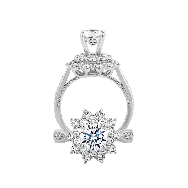 Ổ nhẫn nữ kim cương tấm vàng 14K Micah 5C