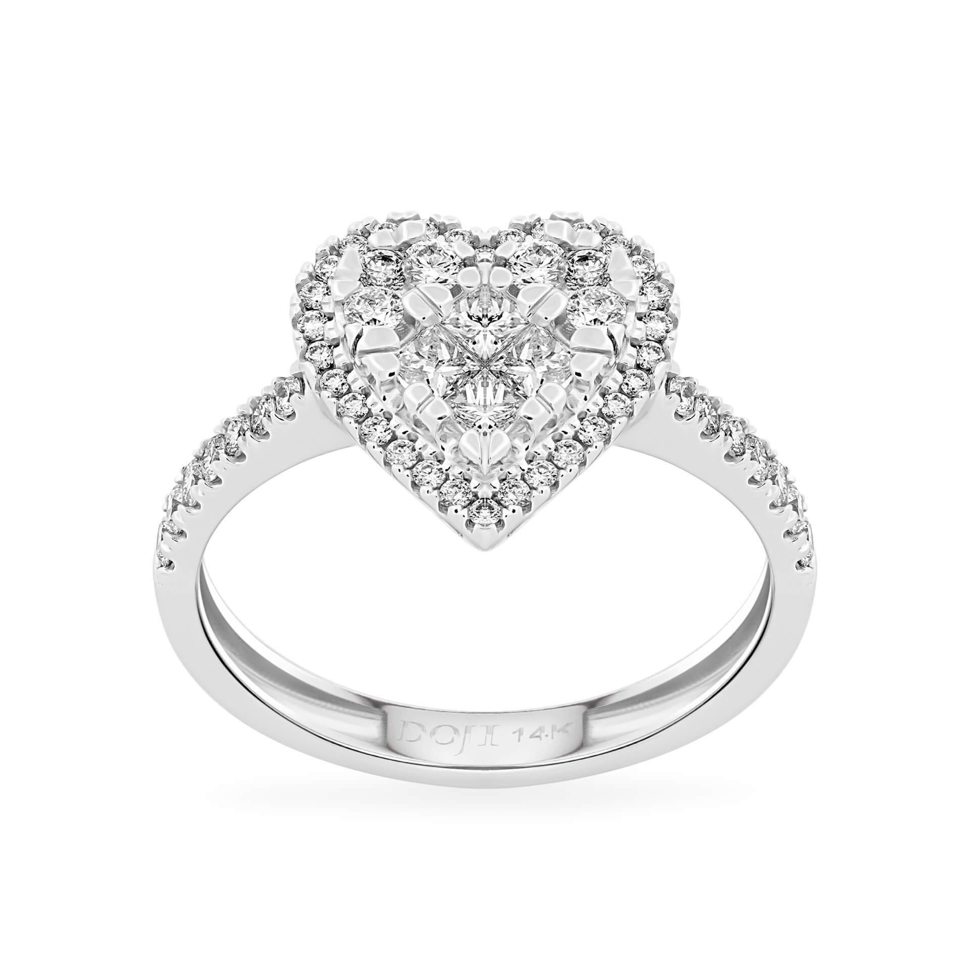 Nhẫn nữ kim cương viên vàng 14K Jena A162 TD