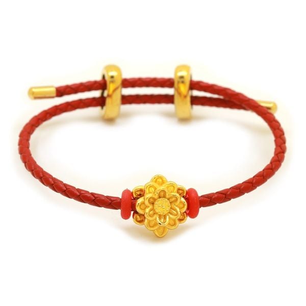 Lắc Vàng 24K Lotus Blossom CB500361 5D