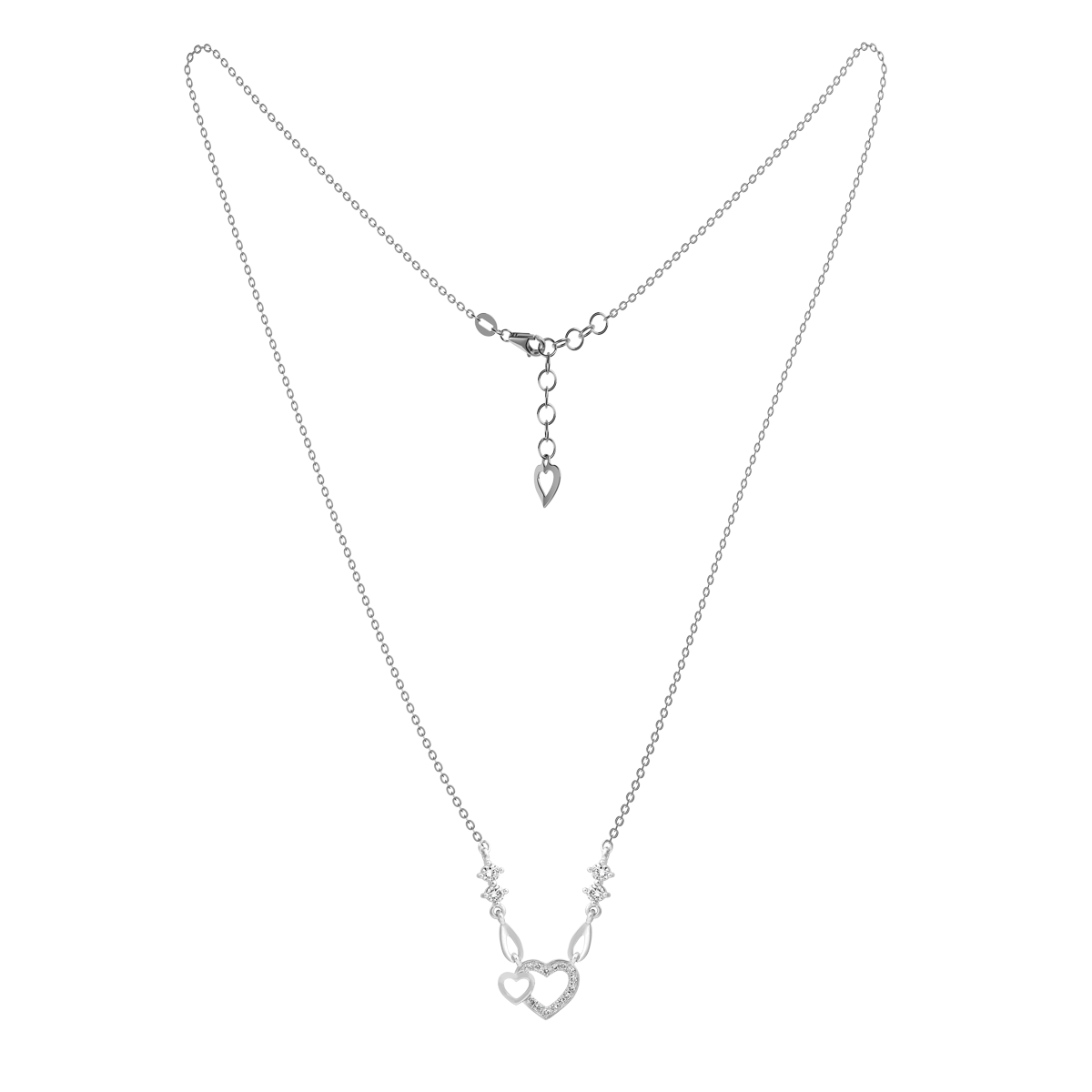 Dây liền mặt kim cương viên vàng 14K Heartiful