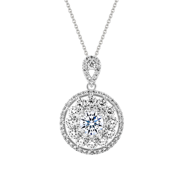 Mặt kim cương tấm vàng 14K Gerberas 1CT